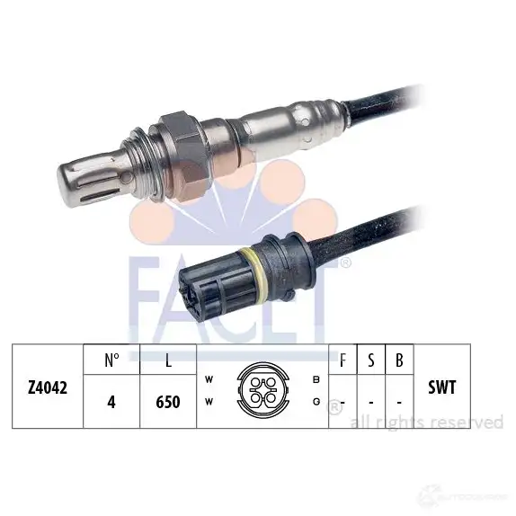 Лямбда зонд, кислородный датчик FACET 10.7409 KW 497 409 EPS 1.997.409 1511772
