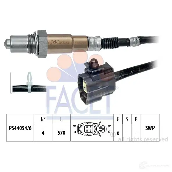 Лямбда зонд, кислородный датчик FACET 10.7226 EPS 1.997.226 1511700 KW 497 226