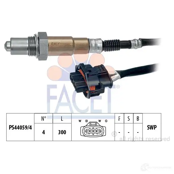 Лямбда зонд, кислородный датчик FACET 1511662 EPS 1.997.136 10.7136 KW 497 136