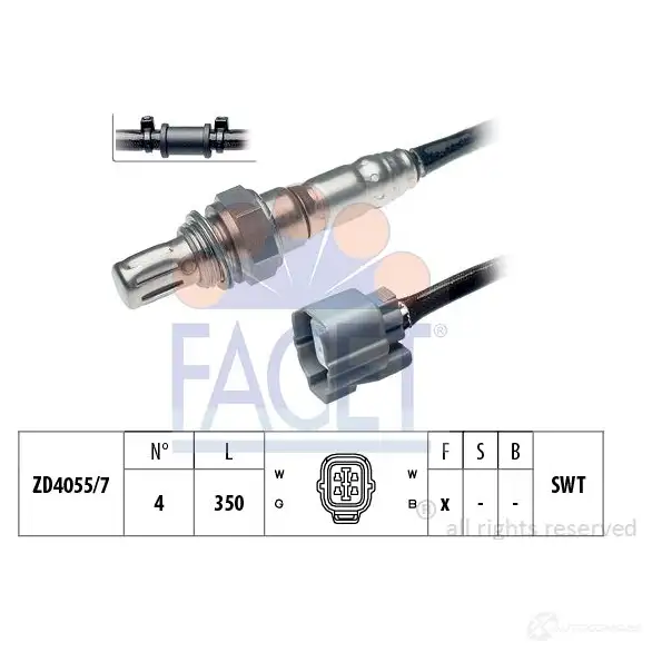 Лямбда зонд, кислородный датчик FACET KW 497 603 107603 1511819 EPS 1.997.603