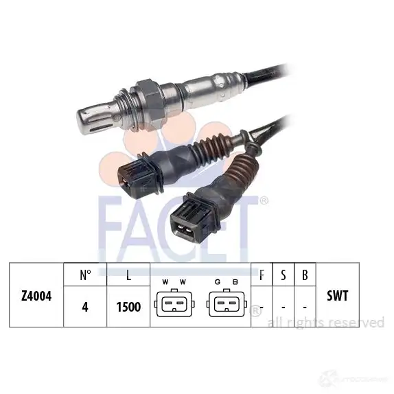 Лямбда зонд, кислородный датчик FACET 10.7064 EPS 1.997.064 1511623 KW 497 064