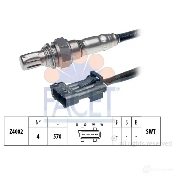 Лямбда зонд, кислородный датчик FACET EPS 1.997.063 KW 497 063 10.7063 1511622 изображение 0