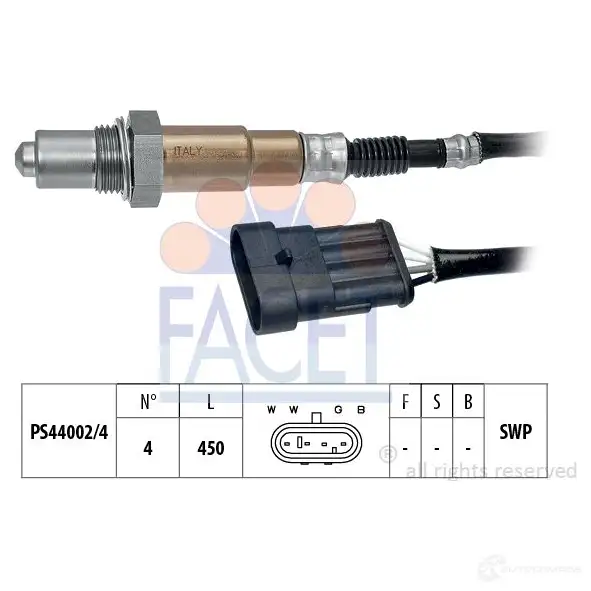 Лямбда зонд, кислородный датчик FACET 1511879 EPS 1.997.945 KW 497 945 10.7945 изображение 0