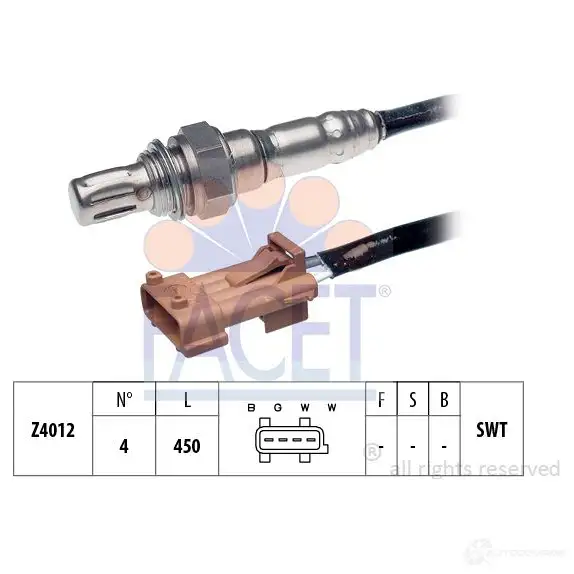 Лямбда зонд, кислородный датчик FACET 1511618 10.7059 KW 497 059 EPS 1.997.059 изображение 0