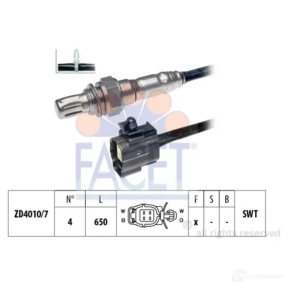 Лямбда зонд, кислородный датчик FACET EPS 1.997.225 KW 497 225 1511699 10.7225