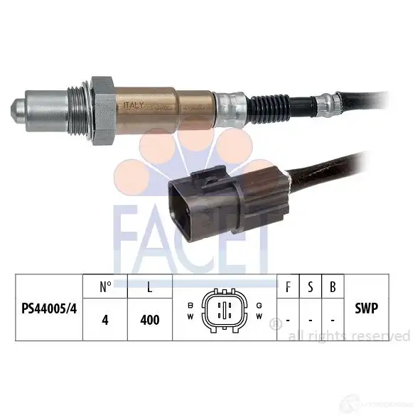Лямбда зонд, кислородный датчик FACET EPS 1.998.014 10.8014 KW 498 014 1511898