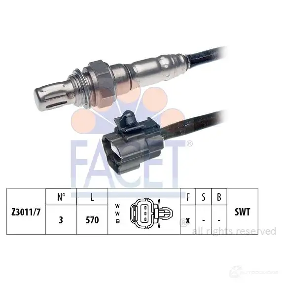 Лямбда зонд, кислородный датчик FACET 10.7912 KW 497 912 EPS 1.997.912 1511872 изображение 0