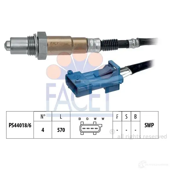 Лямбда зонд, кислородный датчик FACET EPS 1.997.512 KW 497 512 107512 1511795
