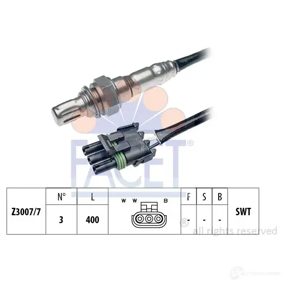 Лямбда зонд, кислородный датчик FACET EPS 1.997.266 KW 497 266 1511712 107266