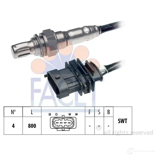 Лямбда зонд, кислородный датчик FACET EPS 1.997.339 KW 497 339 1511744 10.7339