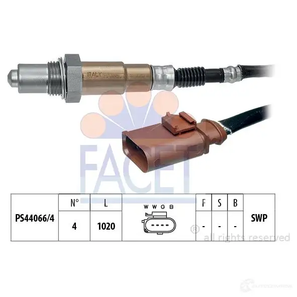 Лямбда зонд, кислородный датчик FACET 10.8042 EPS 1.998.042 1511904 KW 498 042