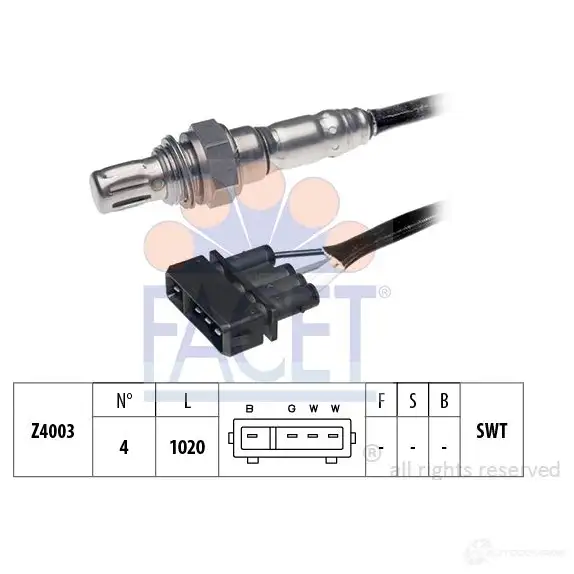 Лямбда зонд, кислородный датчик FACET 10.7034 EPS 1.997.034 1511596 KW 497 034 изображение 0