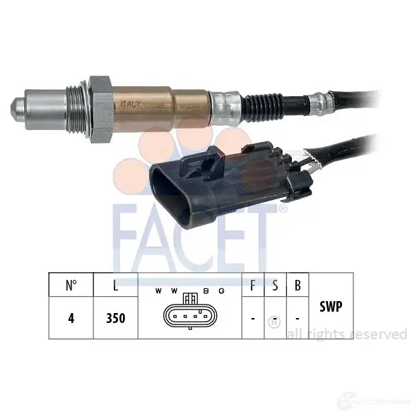 Лямбда зонд, кислородный датчик FACET 10.7336 EPS 1.997.336 1511743 KW 497 336