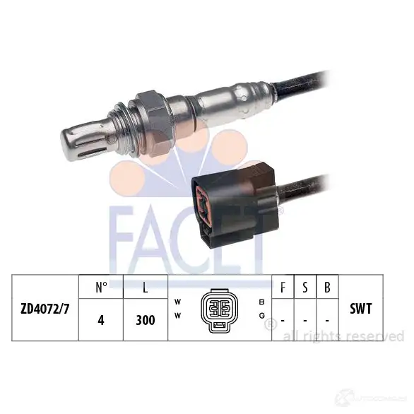Лямбда зонд, кислородный датчик FACET 1511756 KW 497 364 107364 EPS 1.997.364