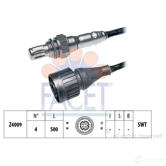 Лямбда зонд, кислородный датчик FACET EPS 1.997.188 KW 497 188 1511678 10.7188 изображение 0