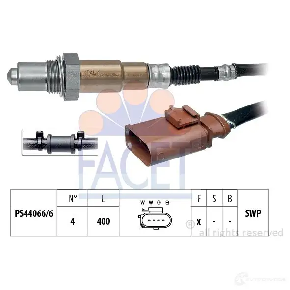 Лямбда зонд, кислородный датчик FACET EPS 1.998.126 1511940 KW 498 126 10.8126