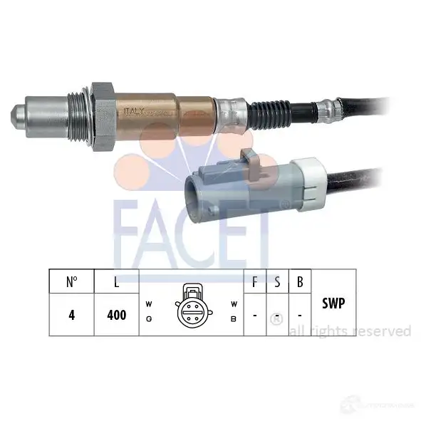 Лямбда зонд, кислородный датчик FACET KW 497 257 1511707 10.7257 EPS 1.997.257