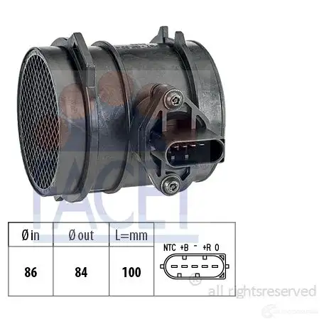 Расходомер воздуха FACET EPS 1.991.499 KW 491 499 1511206 10.1499