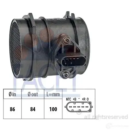 Расходомер воздуха FACET KW 491 076 EPS 1.991.076 1511136 10.1076