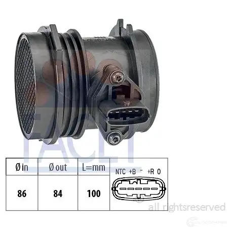 Расходомер воздуха FACET EPS 1.991.017 10.1017 1511130 KW 491 017