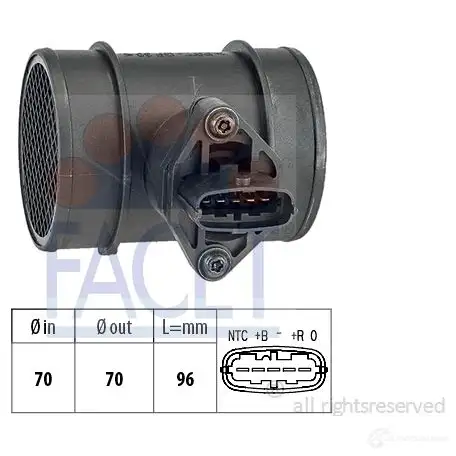 Расходомер воздуха FACET KW 491 257 EPS 1.991.257 1511153 10.1257
