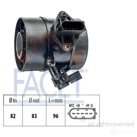 Расходомер воздуха FACET EPS 1.991.354 KW 491 354 1511176 10.1354