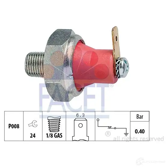 Датчик давления масла FACET 7.0094 KW 500 094 EPS 1.800.094 1512988 изображение 0