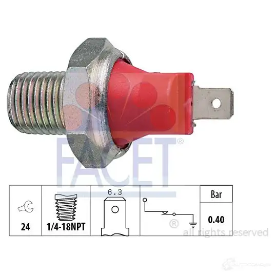 Датчик давления масла FACET EPS 1.800.032 KW 500 032 7.0032 1512955 изображение 0