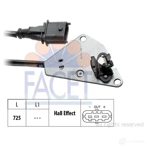 Датчик распредвала FACET 1515869 9.0210 EPS 1.953.210 KW 453 210