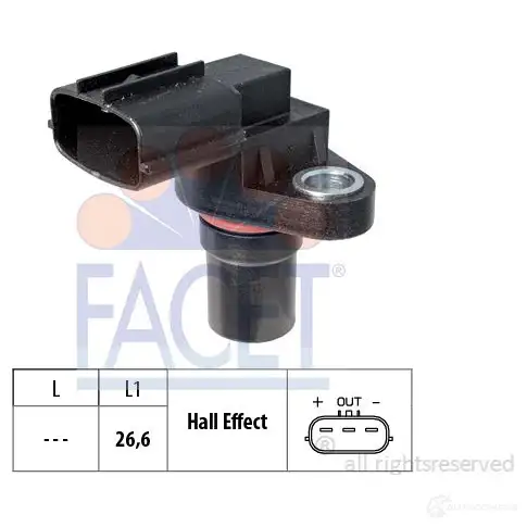 Датчик коленвала, импульсов FACET EPS 1.953.337 KW 453 337 1516051 9.0337