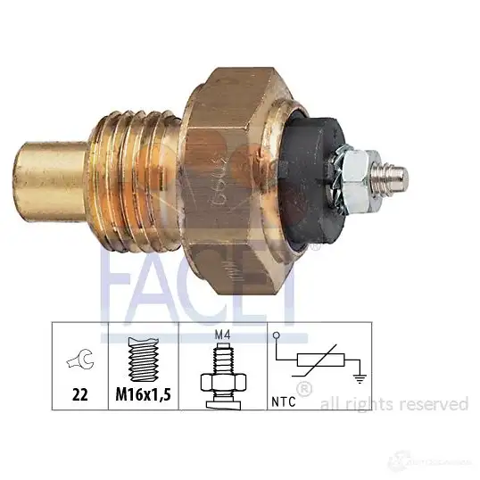 Датчик температуры масла FACET 1513504 7.3099 KW 530 099 EPS 1.830.099