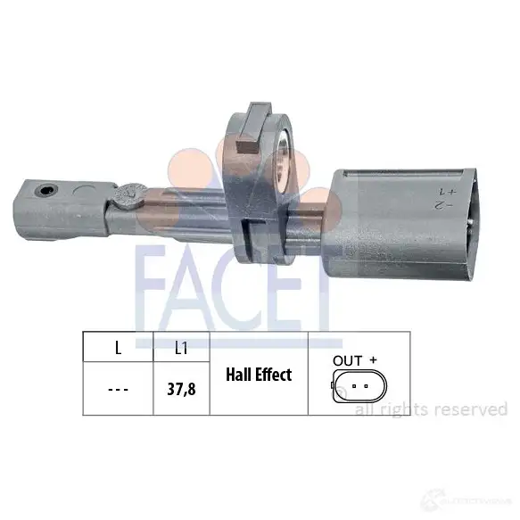 Датчик АБС FACET 1193956097 21.0134 EPS 1.960.134 KW 460 134