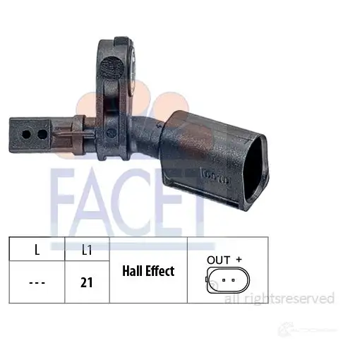 Датчик АБС FACET EPS 1.960.010 21.0010 1512402 KW 460 010
