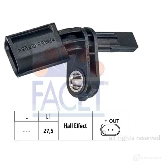 Датчик АБС FACET 1512398 EPS 1.960.006 21.0006 KW 460 006