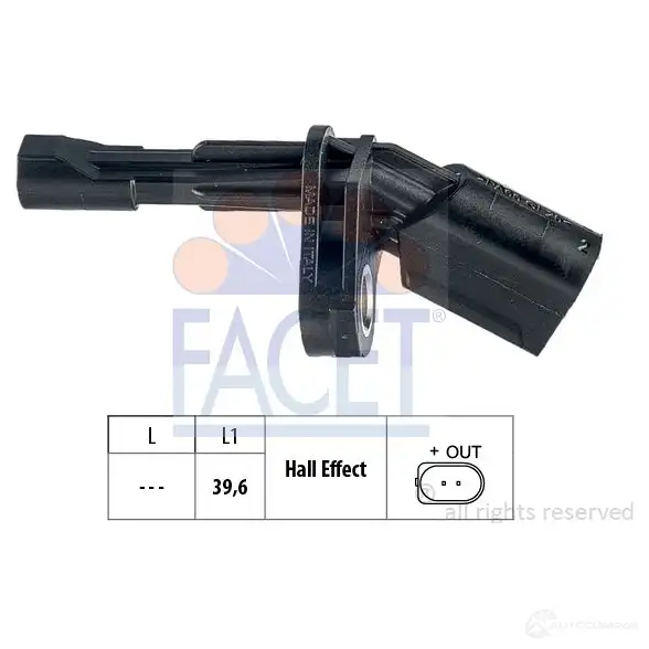 Датчик АБС FACET EPS 1.960.008 1512400 KW 460 008 21.0008 изображение 0