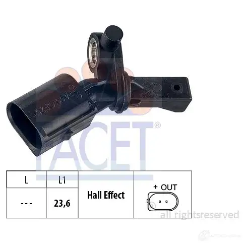 Датчик АБС FACET EPS 1.960.012 KW 460 012 21.0012 1512404 изображение 0