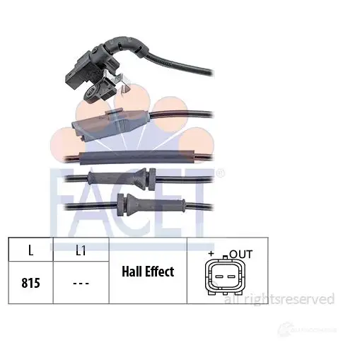 Датчик АБС FACET 21.0150 EPS 1.960.150 1193956127 KW 460 150