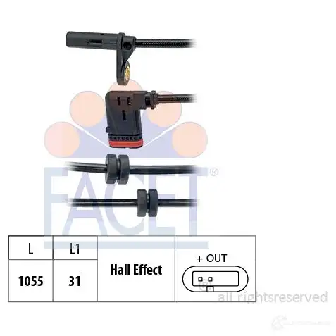 Датчик АБС FACET 21.0189 1424986309 KW 460 189 EPS 1.960.189