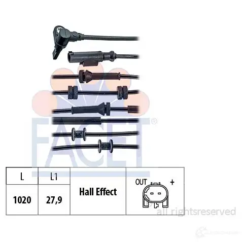 Датчик АБС FACET KW 460 021 1193956029 EPS 1.960.021 21.0021