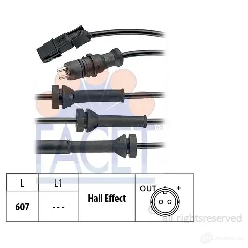 Датчик АБС FACET 1512418 EPS 1.960.069 KW 460 069 21.0069