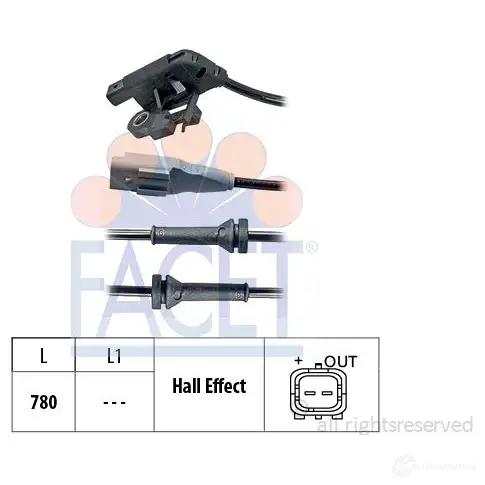 Датчик АБС FACET EPS 1.960.032 KW 460 032 1193956043 21.0032