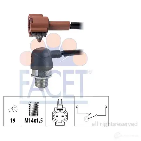 Датчик заднего хода FACET EPS 1.860.341 KW 560 341 1514777 7.6341 изображение 0