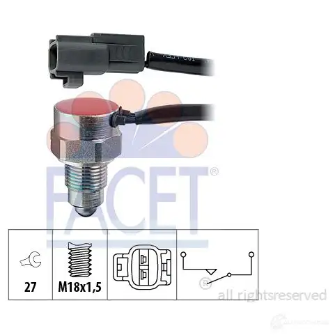 Датчик заднего хода FACET 1514700 7.6197 EPS 1.860.197 KW 560 197