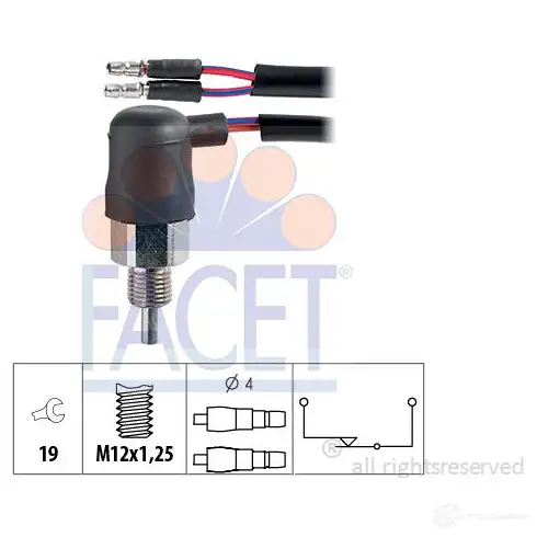 Датчик заднего хода FACET EPS 1.860.047 1514623 7.6047 KW 560 047
