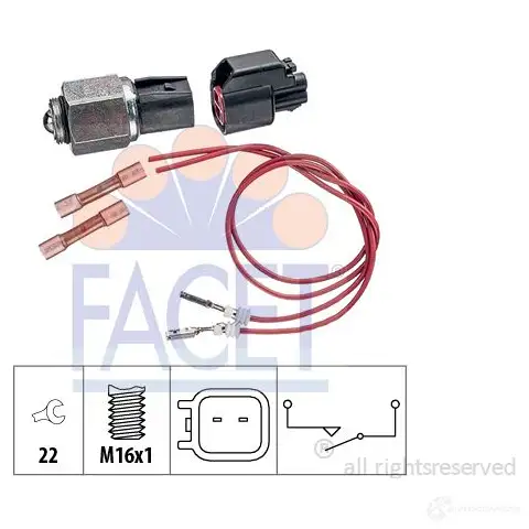 Датчик заднего хода FACET KW 560 276K 7.6276K EPS 1.860.276K 1514752