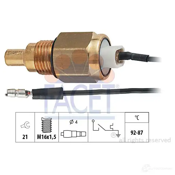 Датчик вентилятора радиатора FACET KW 550 039 7.5039 1514387 EPS 1.850.039