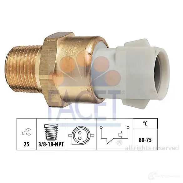 Датчик вентилятора радиатора FACET KW 550 052 EPS 1.850.052 1514393 7.5052