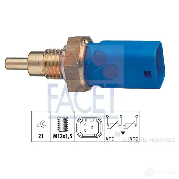 Датчик вентилятора радиатора FACET 1514548 KW 550 638 EPS 1.850.638 75638