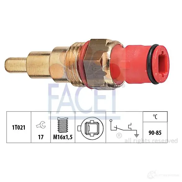 Датчик вентилятора радиатора FACET 7.5070 EPS 1.850.070 KW 550 070 1514407