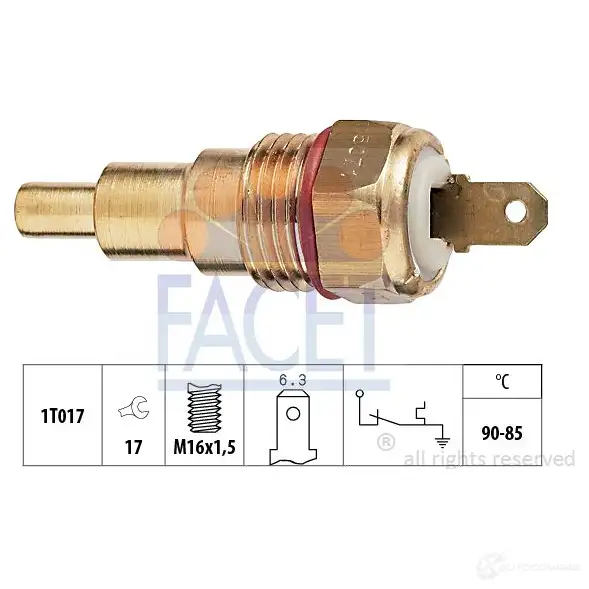 Датчик вентилятора радиатора FACET 7.5071 1514408 EPS 1.850.071 KW 550 071